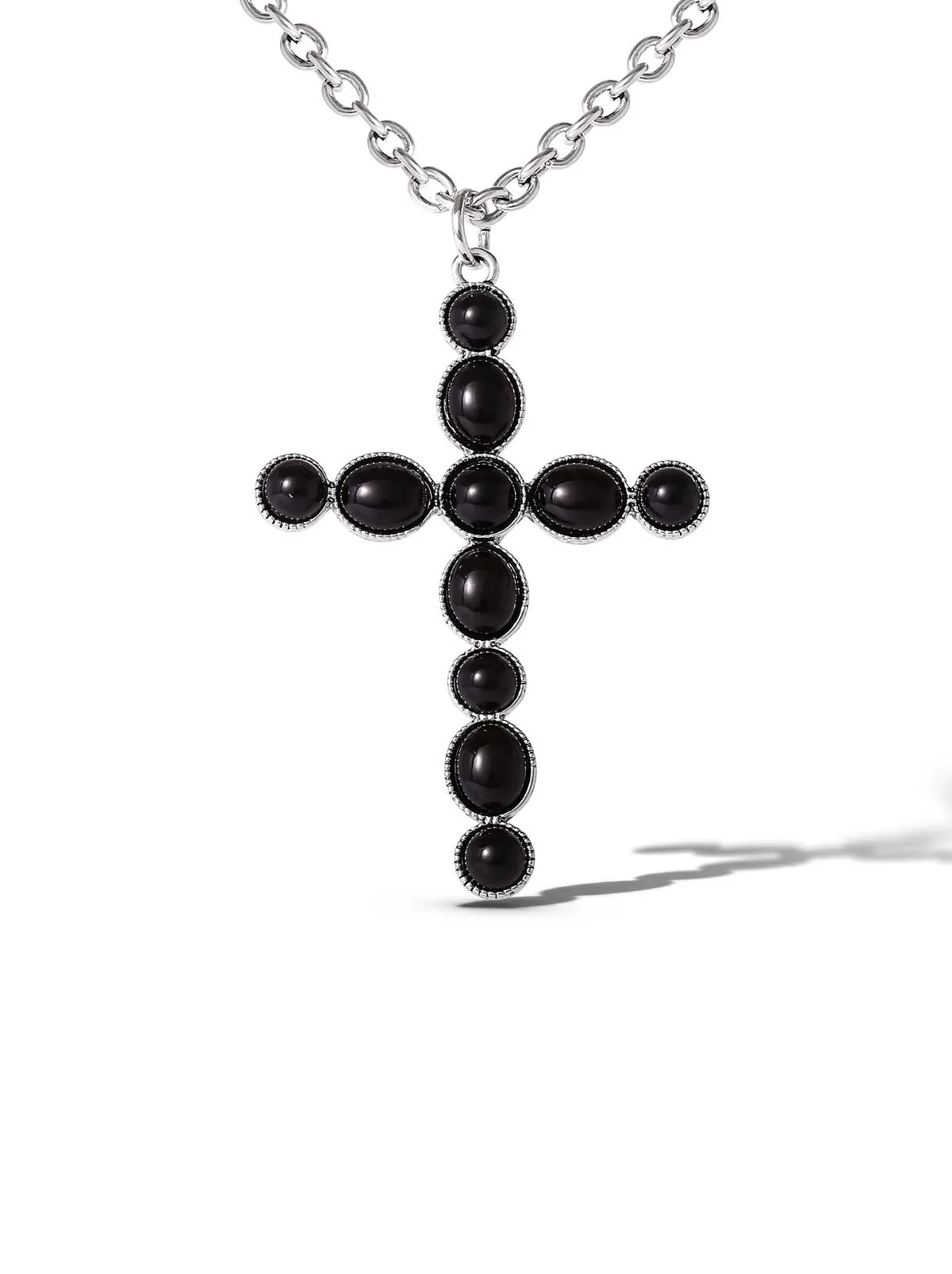 Black Cross Necklace - Image 2