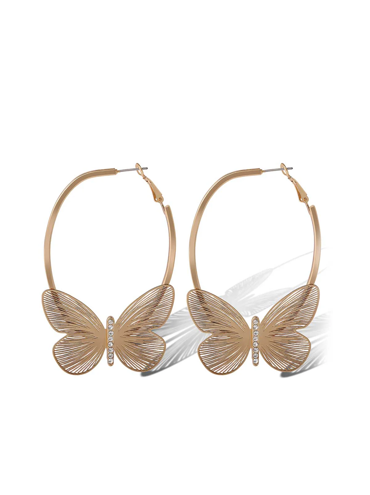 Butterfly Hoop Earrings - Image 2