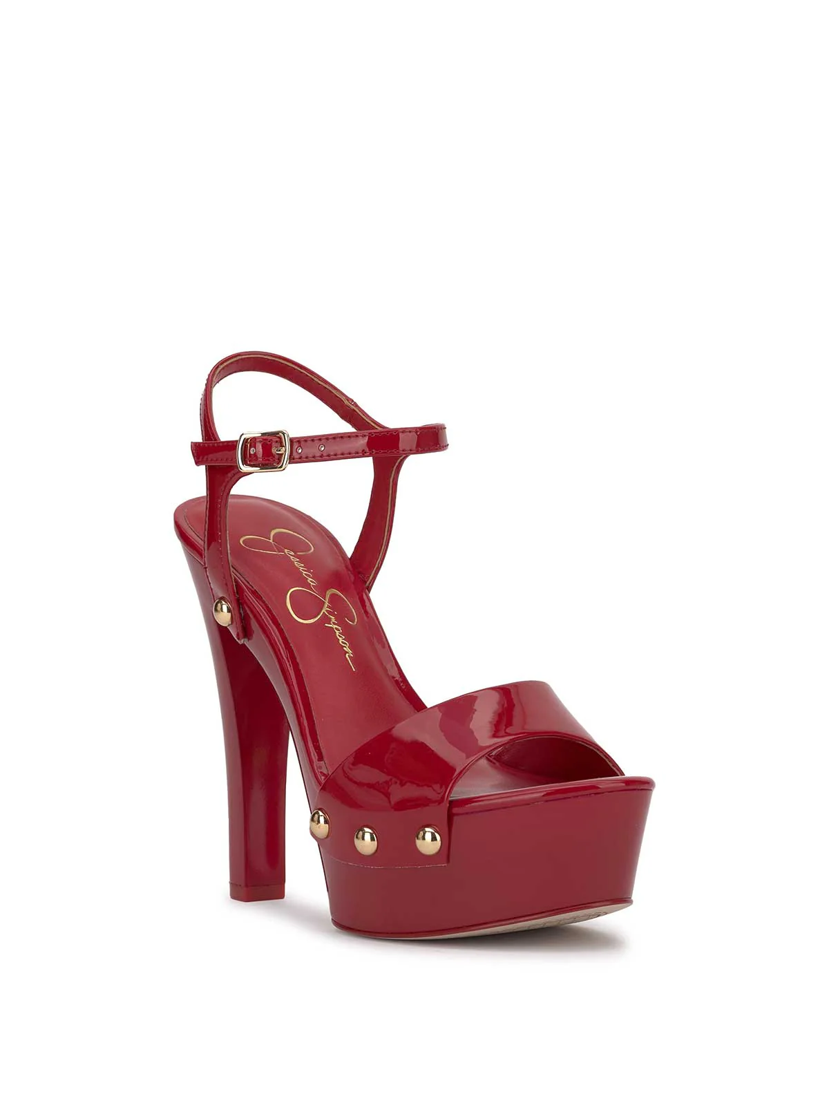 Calenta Studded Platform in Red Muse - Image 2