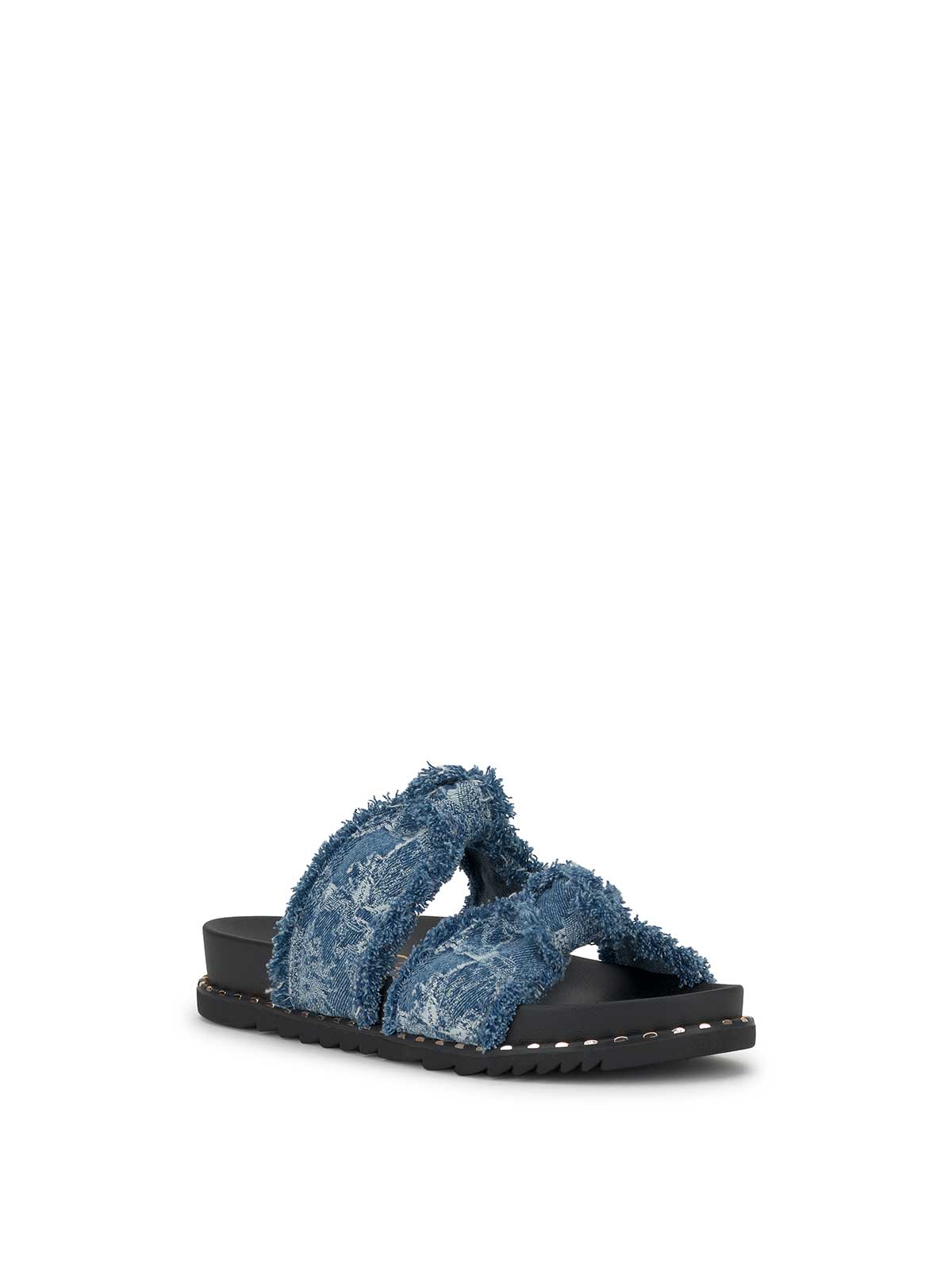 Caralyna Flat Sandal in Denim - Image 4