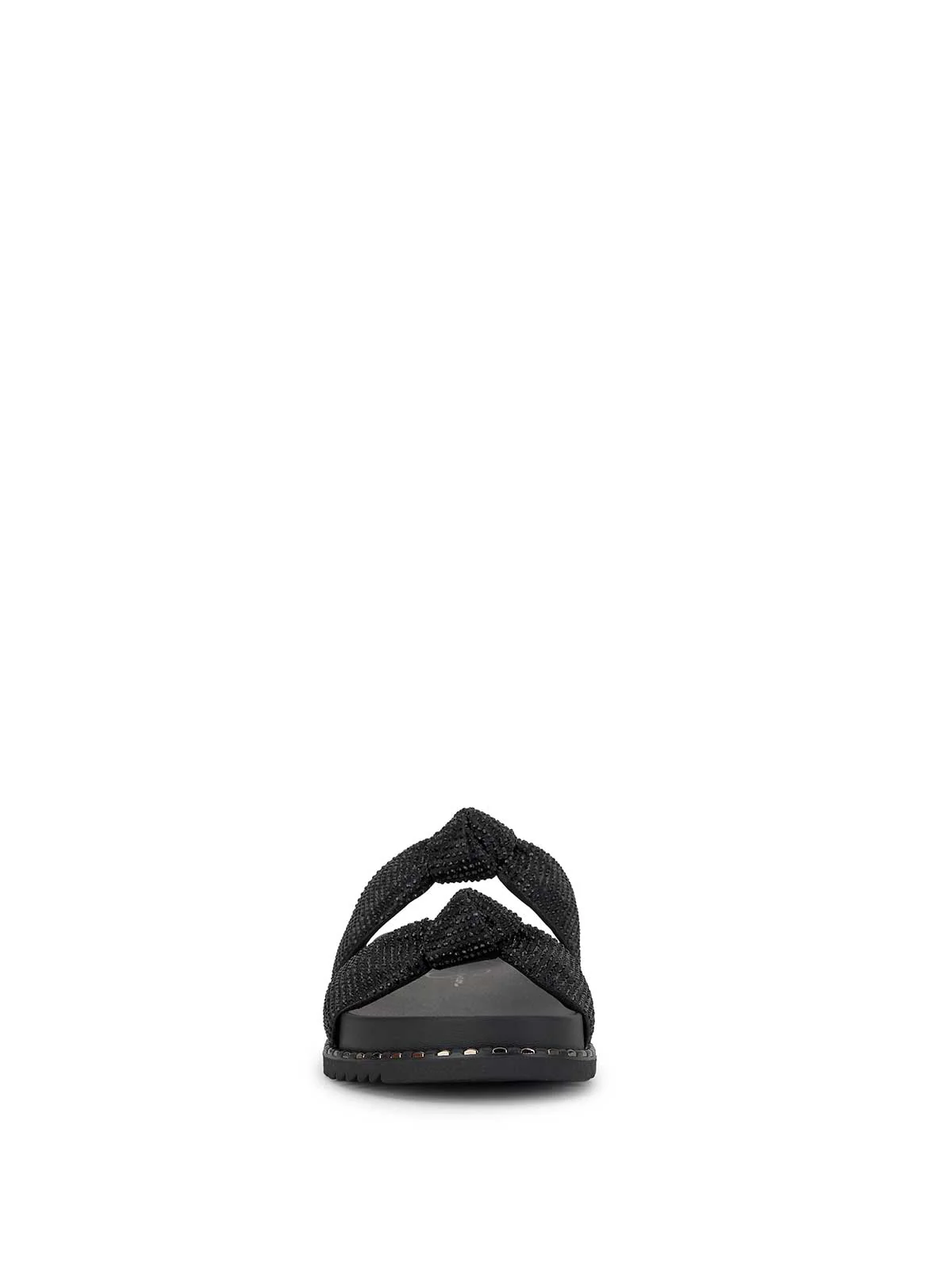 Caralyna Flat Sandal in Black Shimmer - Image 2