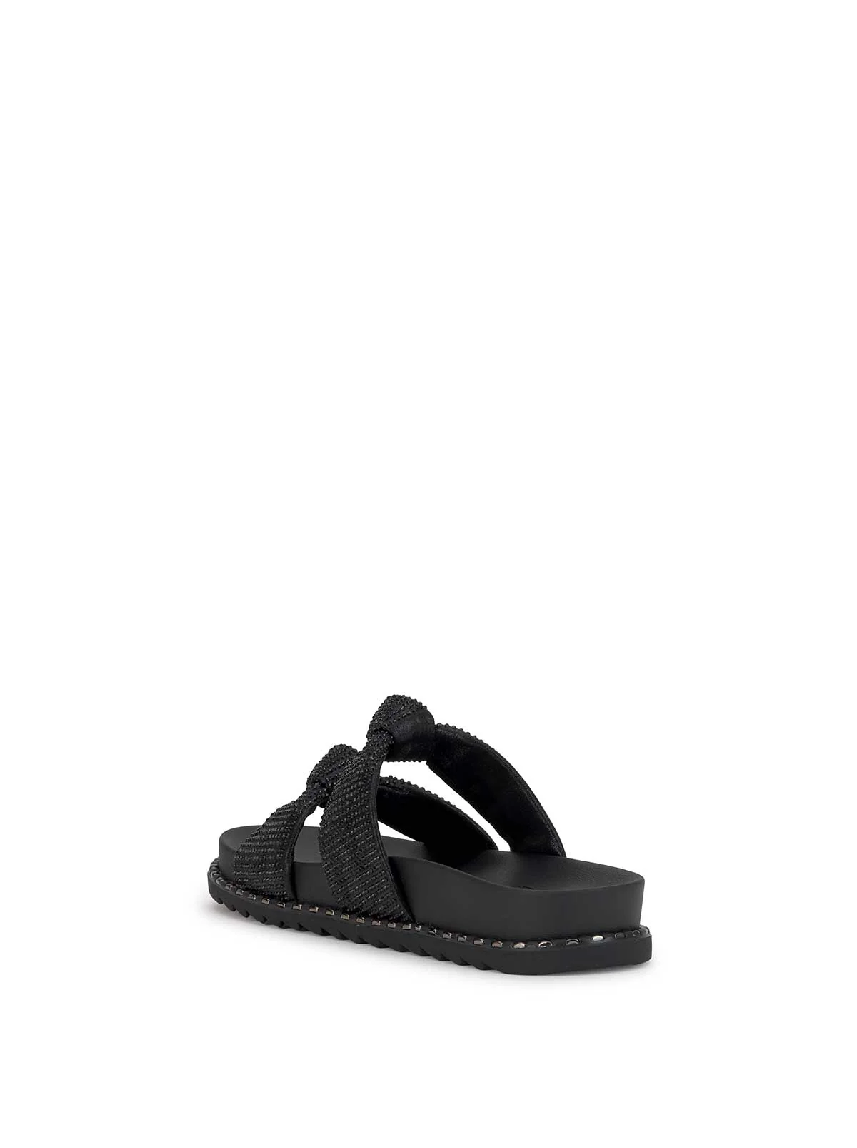 Caralyna Flat Sandal in Black Shimmer - Image 3