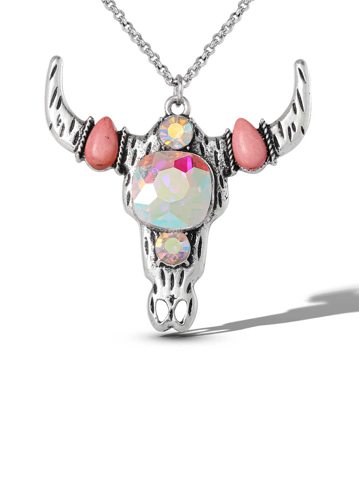 Crystal Bull Skull Pendant - Image 3