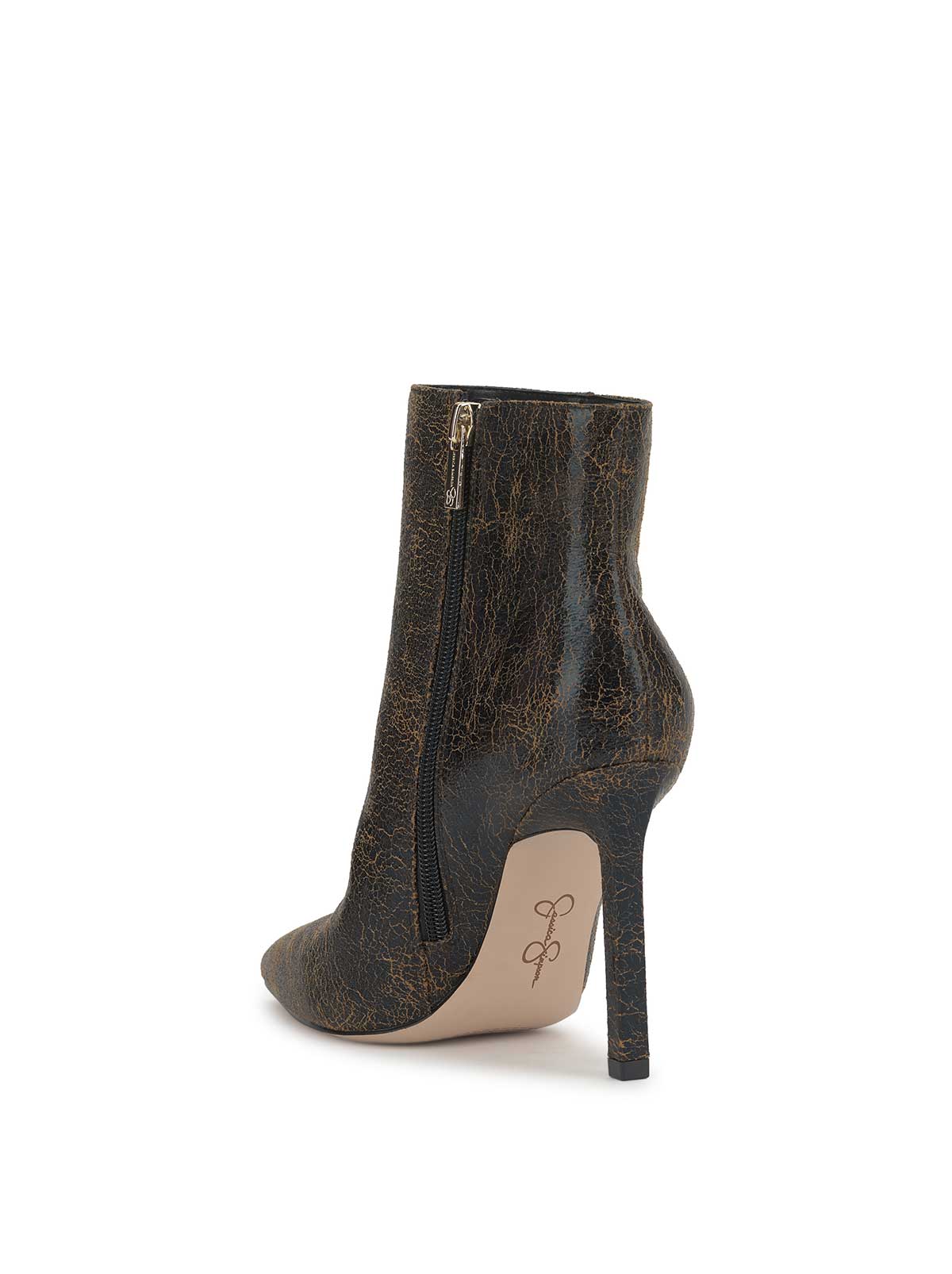 Debia High Heel Bootie in Black & Brown - Image 3