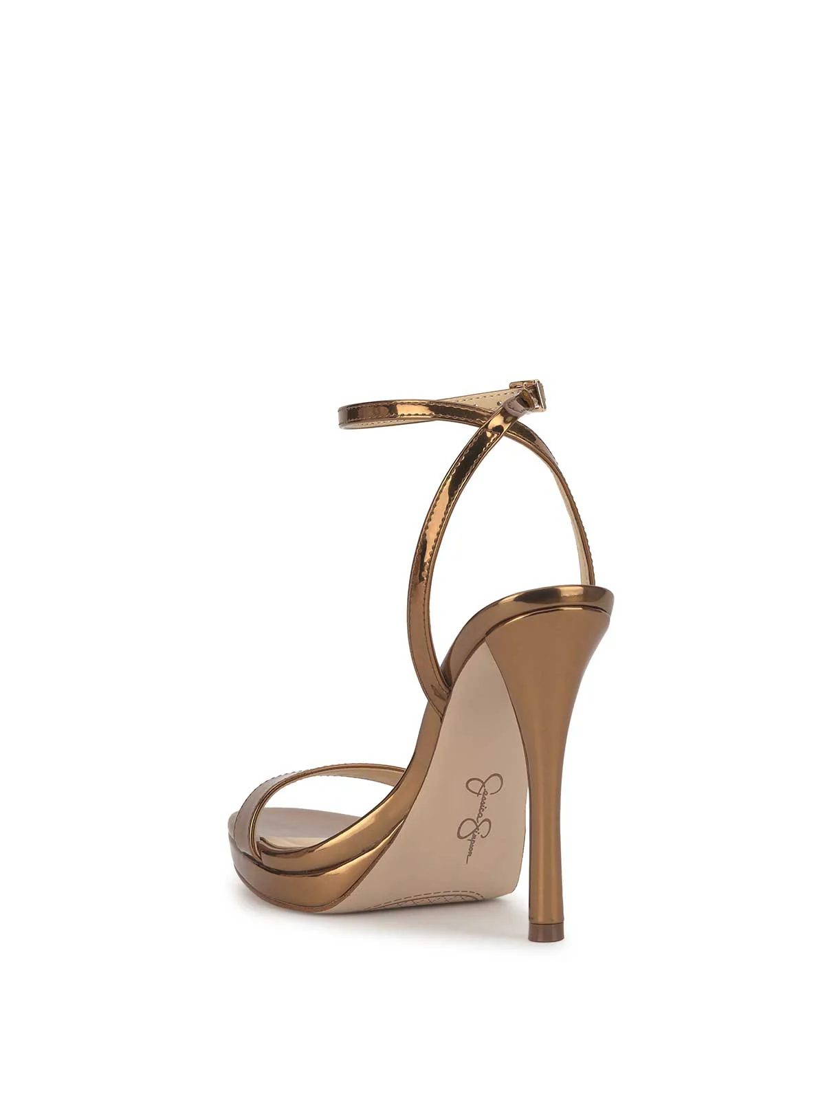 Divra High Heel Sandal in Bronze - Image 3