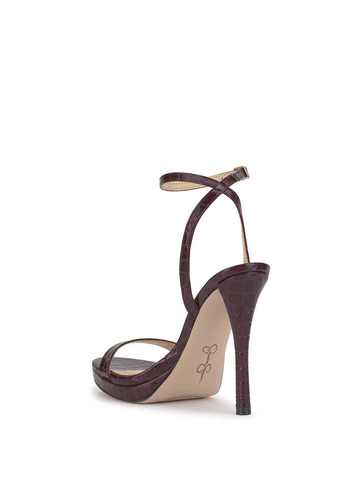 Divra High Heel Sandal in Cherry Mahogany - Image 3