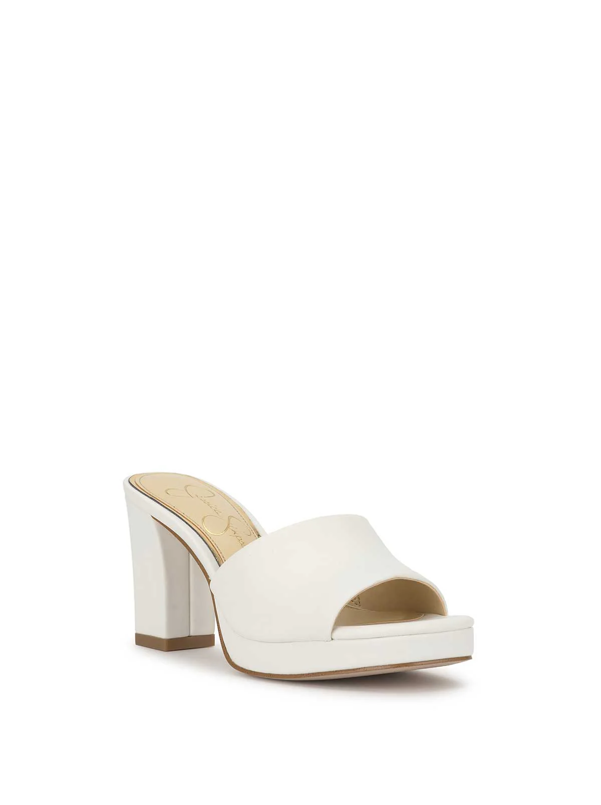 Elyzza High Heel Slide in Bright White - Image 3