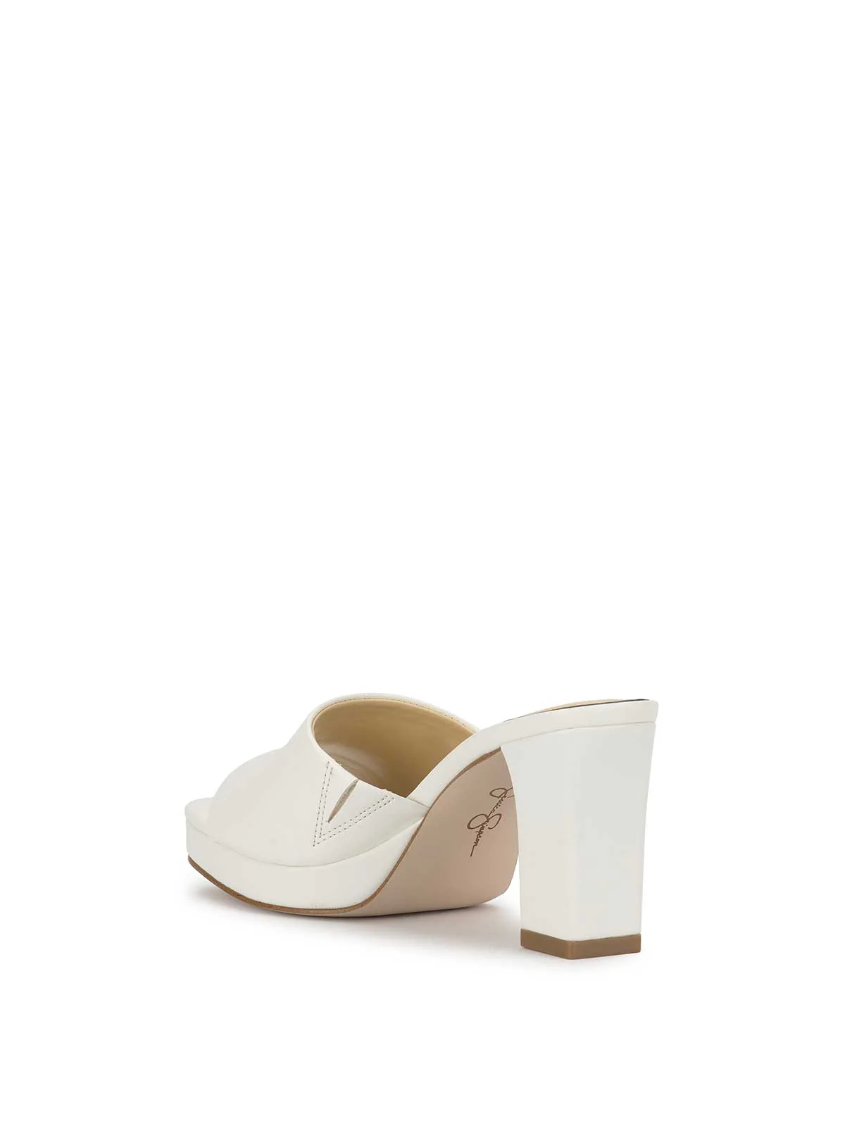 Elyzza High Heel Slide in Bright White - Image 4