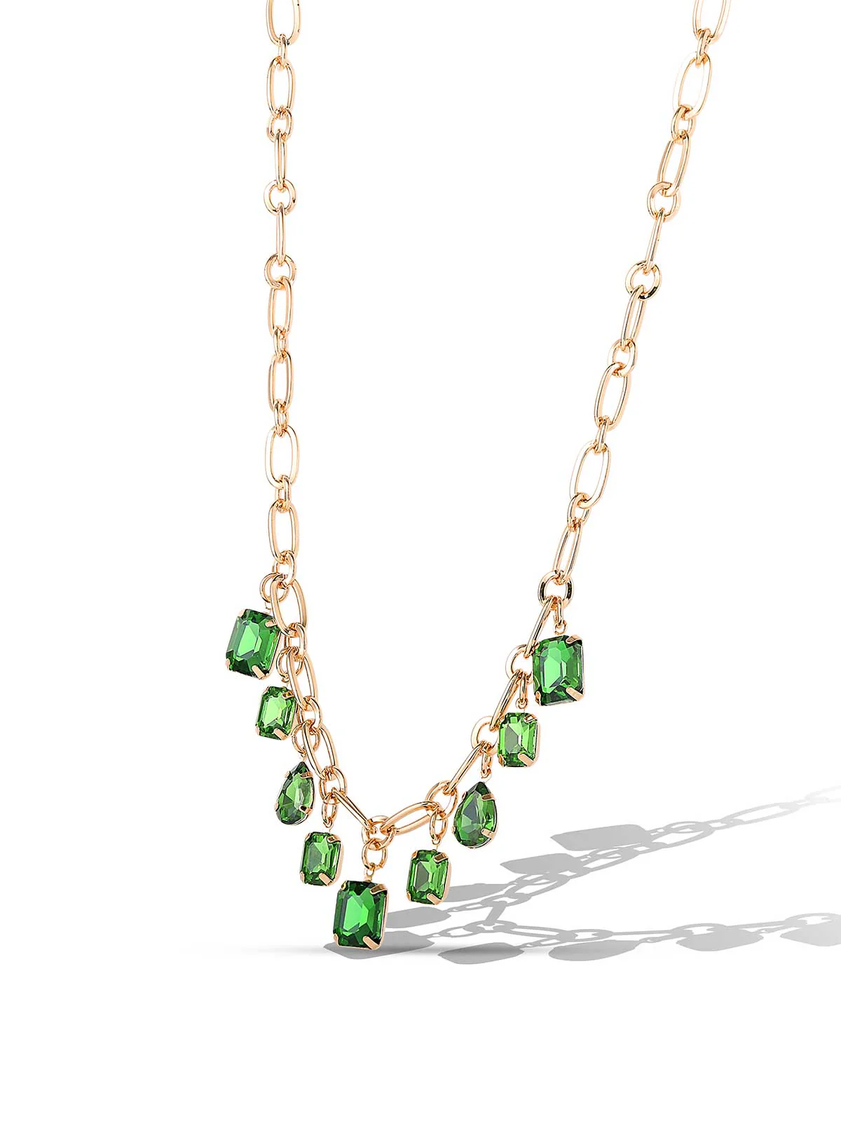 Gold Emerald Pendant Necklace - Image 2
