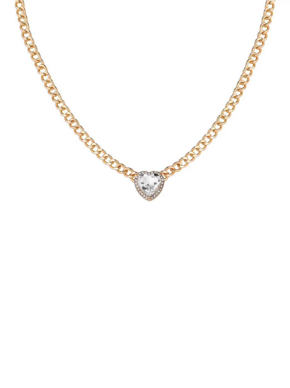 Heart Crystal Necklace & Stud Earring Set - Image 3