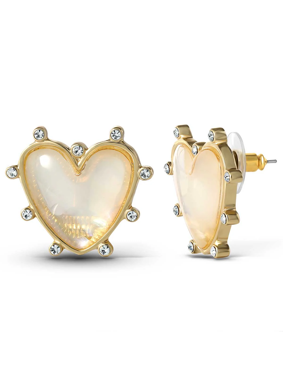 Heart Stud Earrings - Image 2