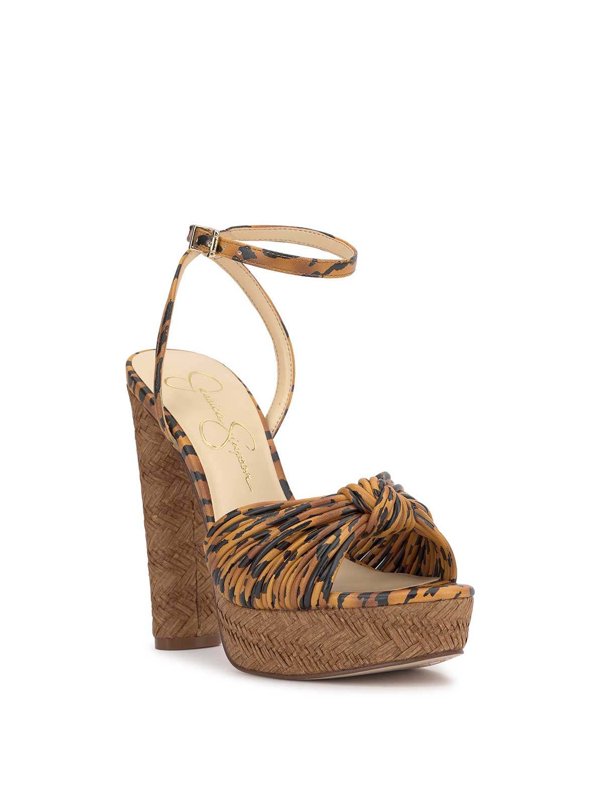 Immie Platform Sandal in Tiger Print - Image 4