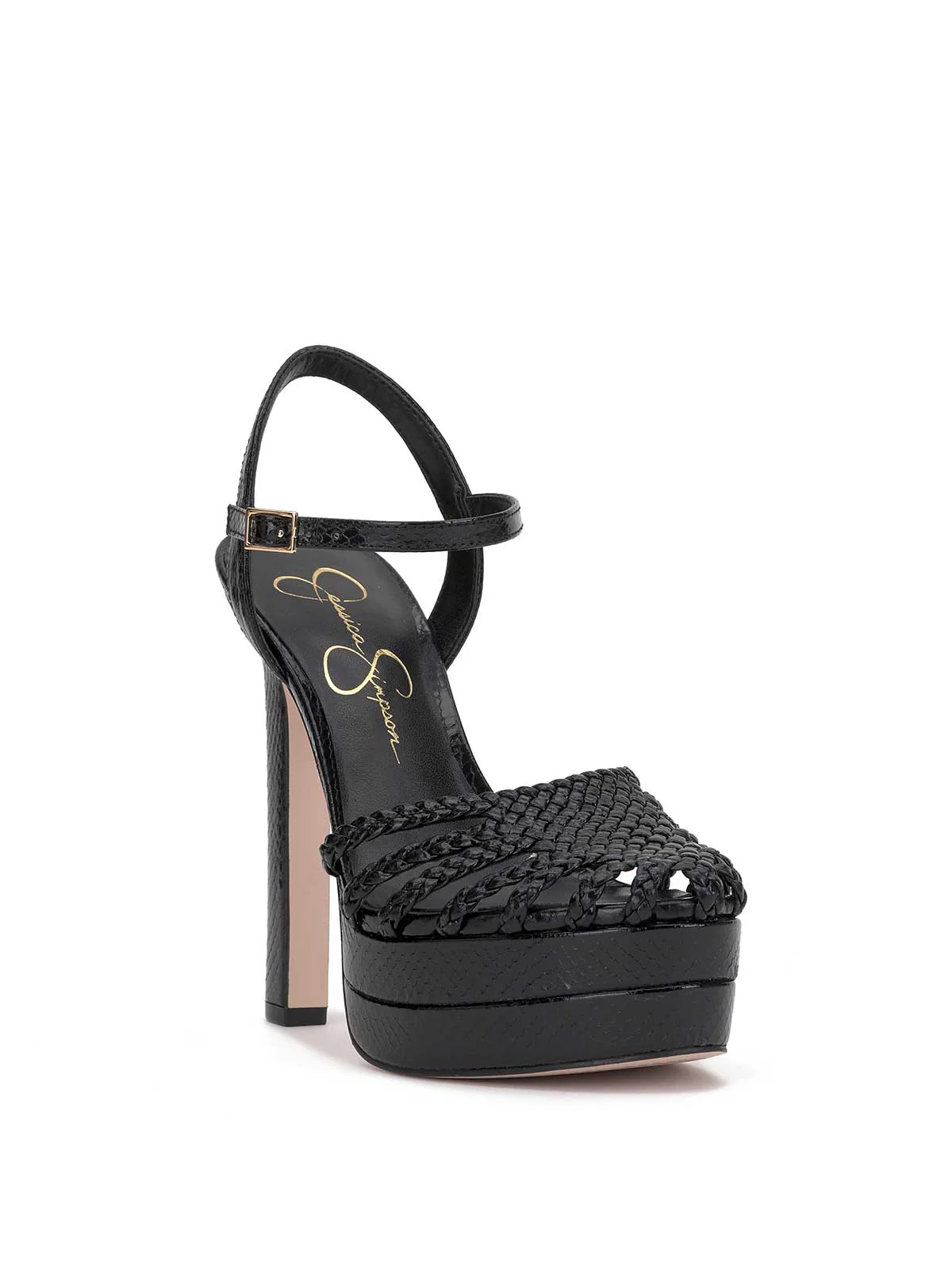 Inaia Braided Platform Sandal in Black - Image 4