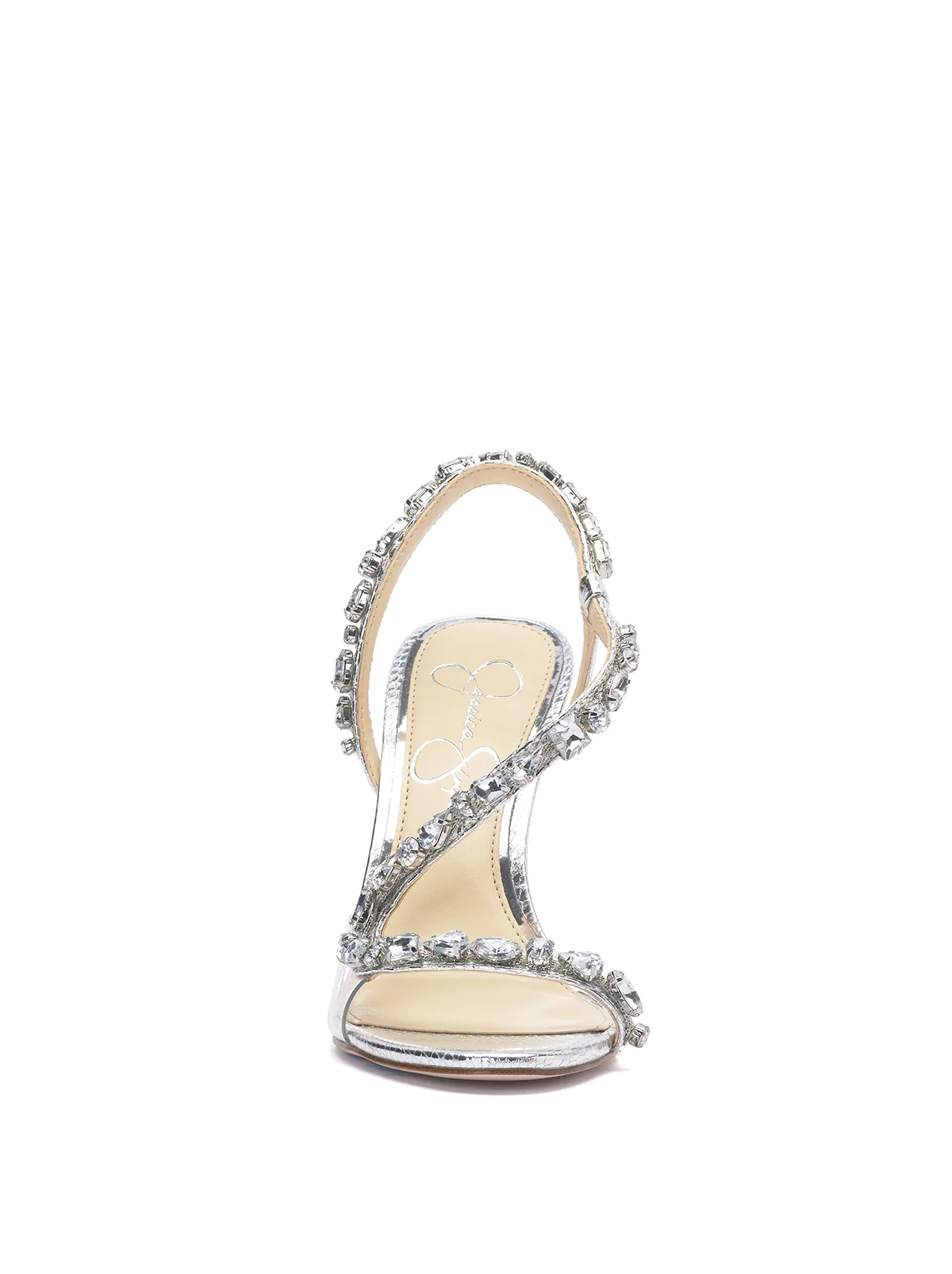 Jaycin High Heel in Silver Snake - Image 2