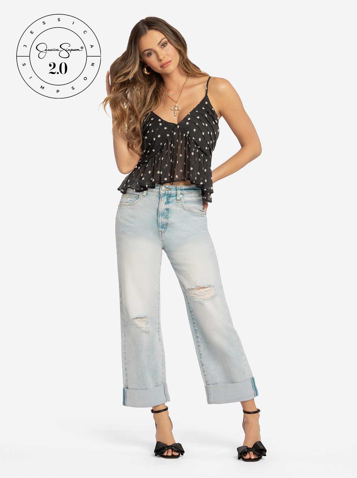Jessica Simpson 2.0 Anais Cami in Tap Shoe-Polka Dot - Image 4
