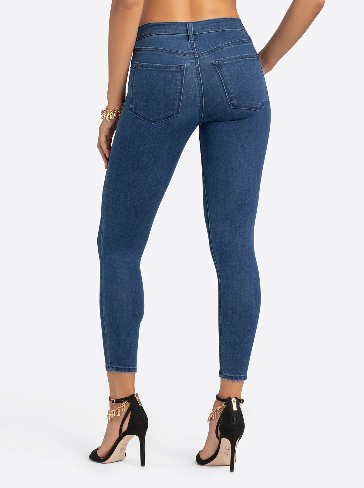 Jessica Simpson 2.0 Debbie High Rise Skinny Jeans in Brook - Image 4