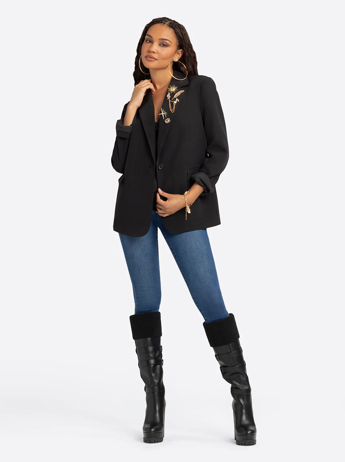 Jessica Simpson 2.0 Debbie High Rise Skinny Jeans in Brook - Image 5