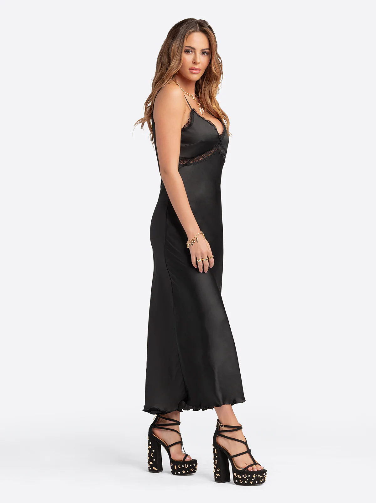 Jessica Simpson 2.0 Bias Dress in Black - Image 3