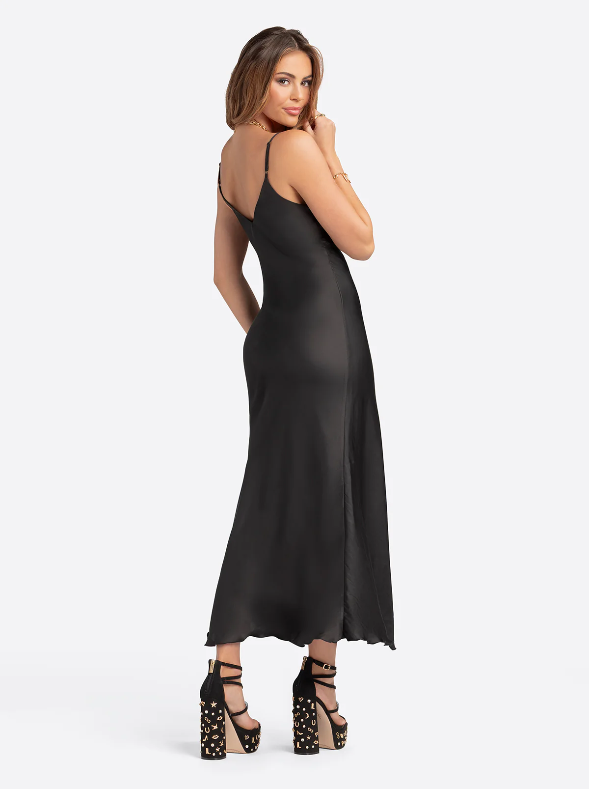 Jessica Simpson 2.0 Bias Dress in Black - Image 5