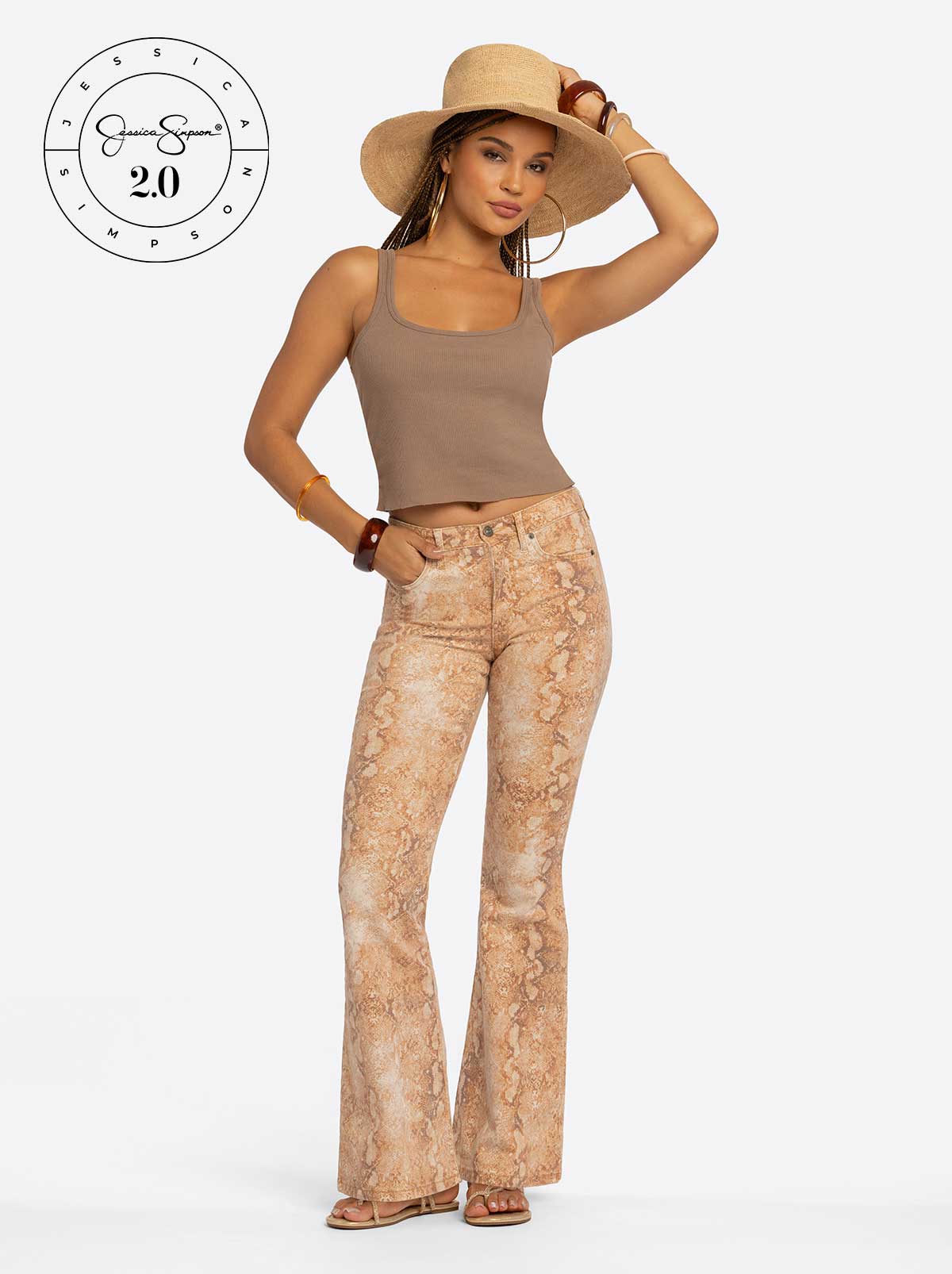 Jessica Simpson 2.0 Stevie Flare Jeans in Snake - Image 5