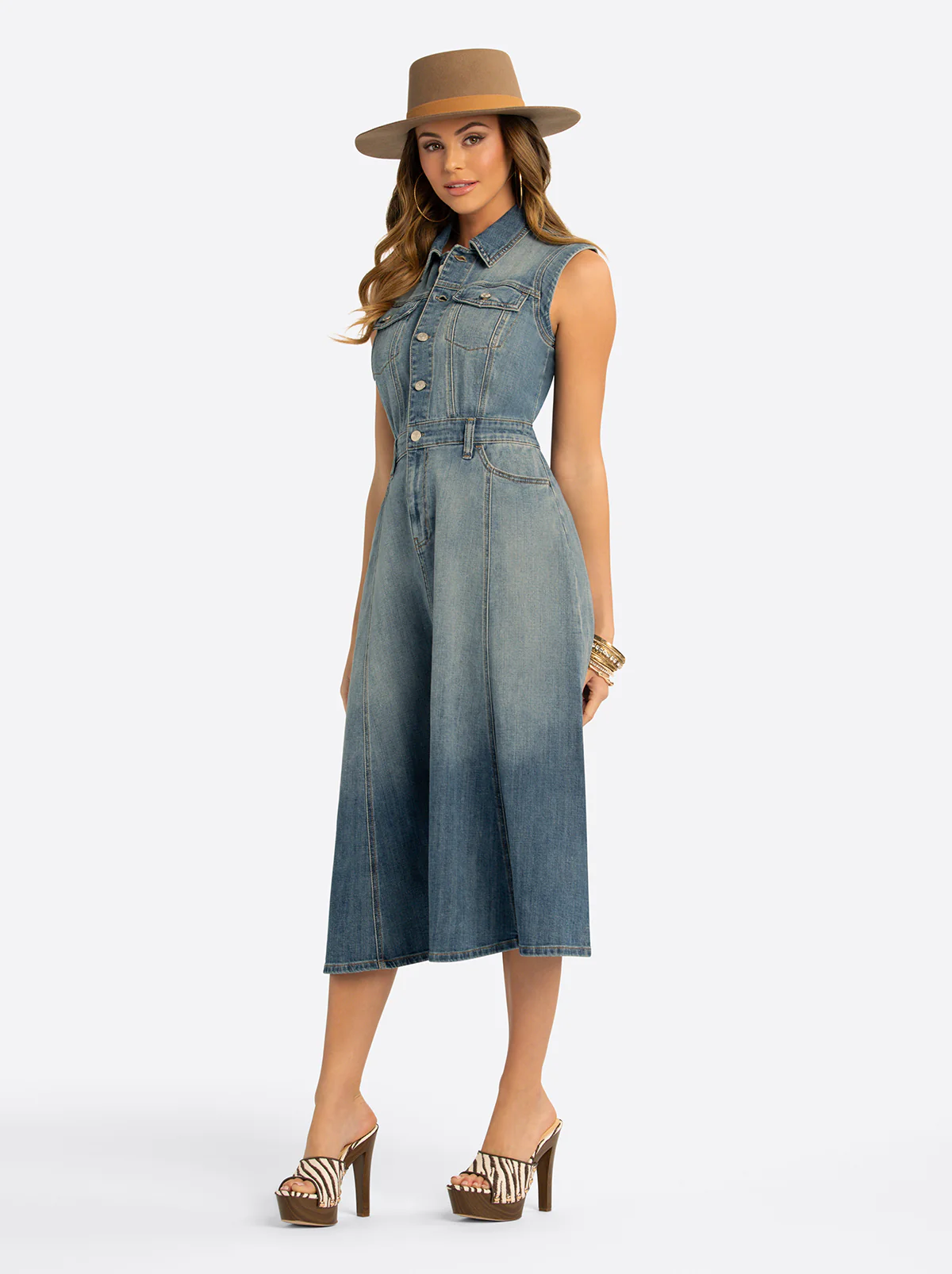 JS Jessica Simpson Denim Dress in Alderwood - Image 2