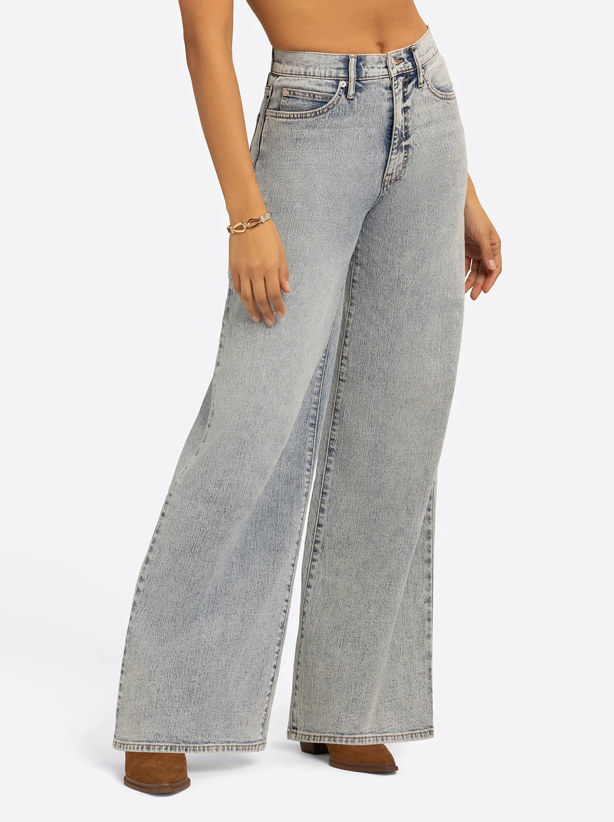 JS Jessica Simpson Memphis High Rise Wide Leg Jean in Crush - Image 2