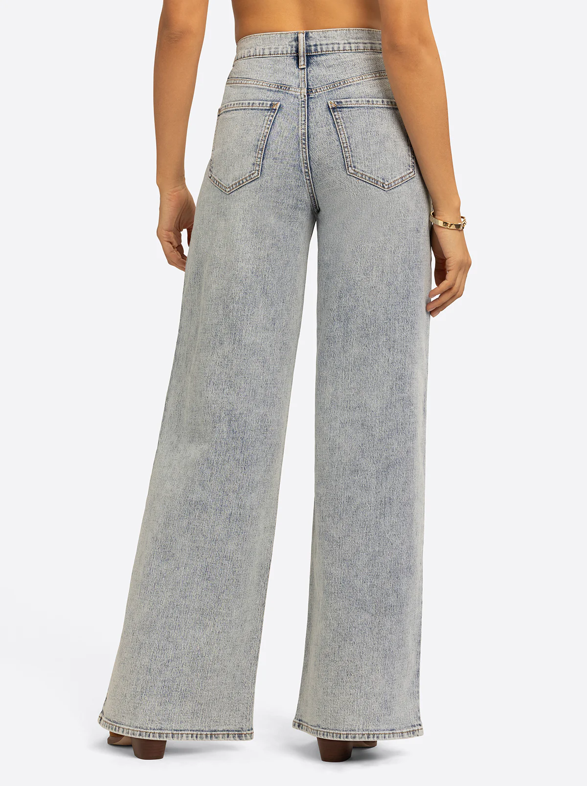 JS Jessica Simpson Memphis High Rise Wide Leg Jean in Crush - Image 3