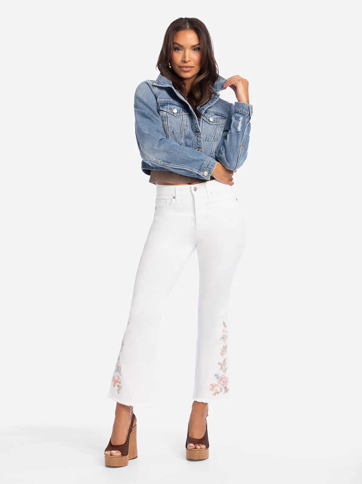 JS Jessica Simpson Plano Ankle Flare Jean in Bright White - Image 2