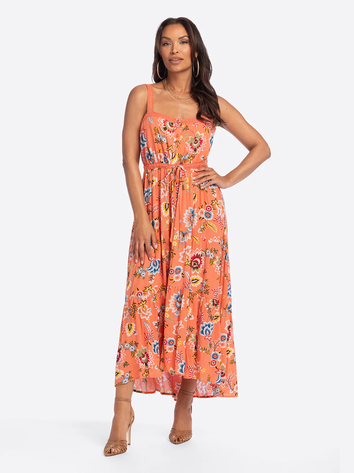 JS Jessica Simpson Sarita Maxi Dress in Emberglow Bohemian - Image 2