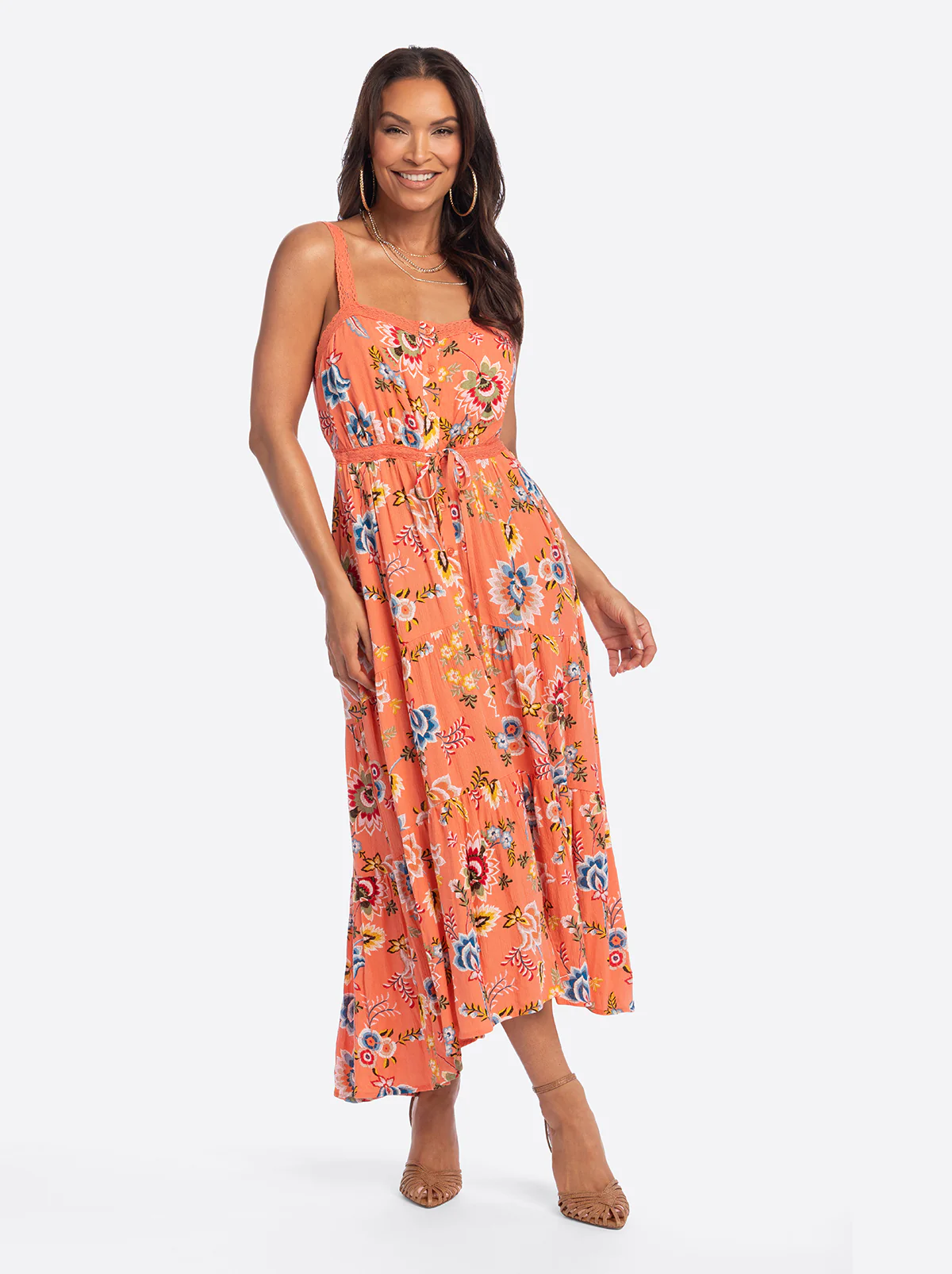 JS Jessica Simpson Sarita Maxi Dress in Emberglow Bohemian - Image 3