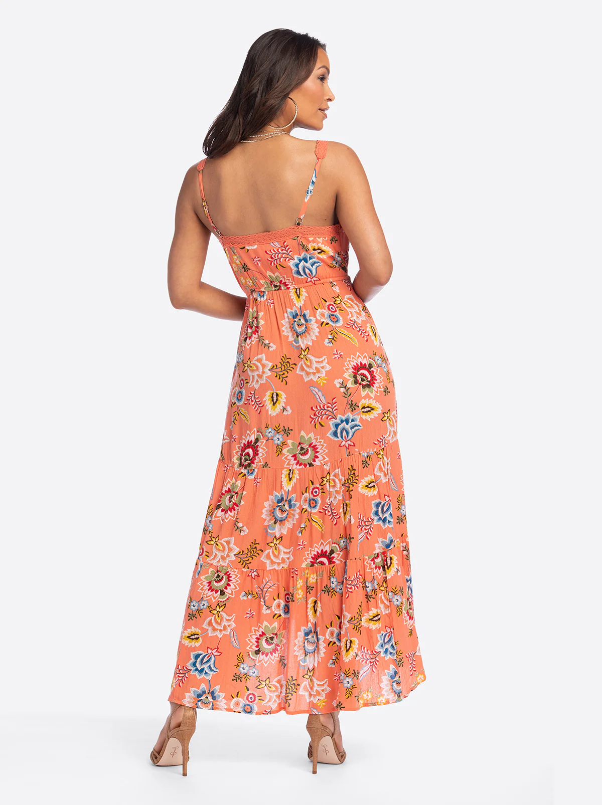 JS Jessica Simpson Sarita Maxi Dress in Emberglow Bohemian - Image 4