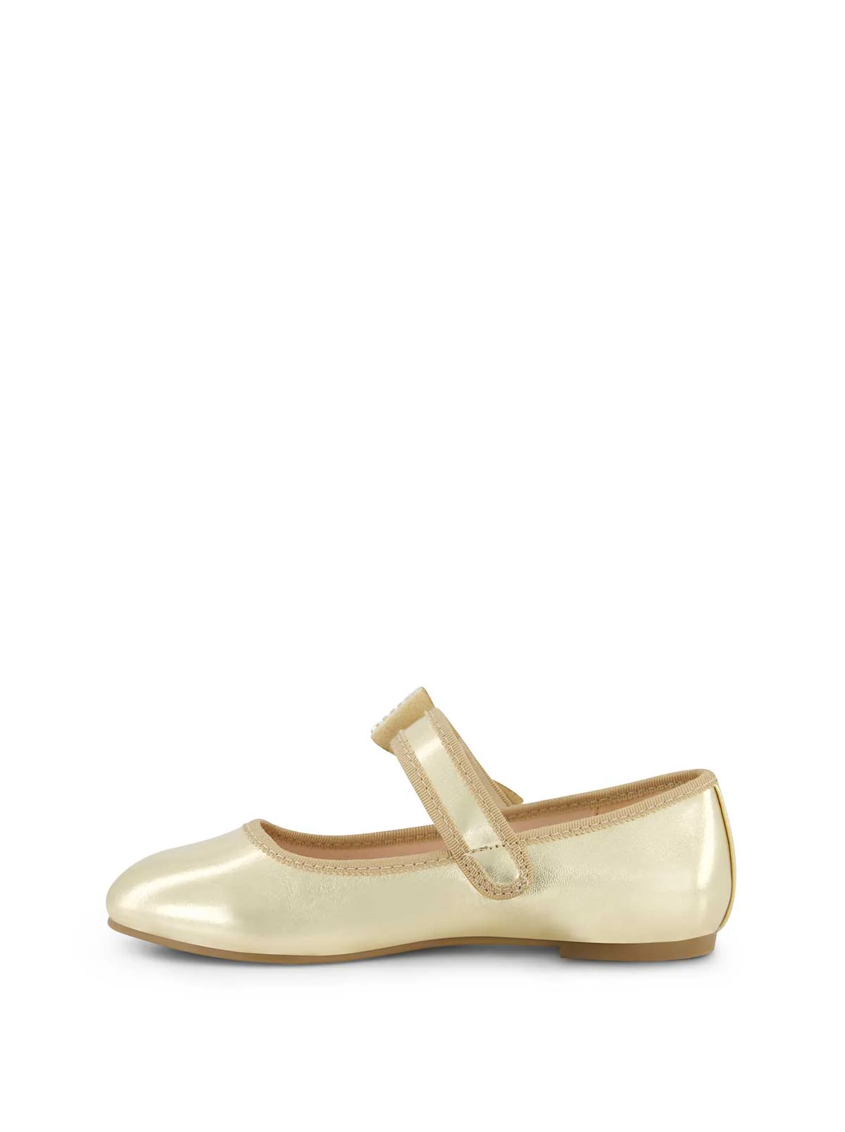 Little Girls' Amy Crystal Bow Ballet Flat in Gold - Image 3