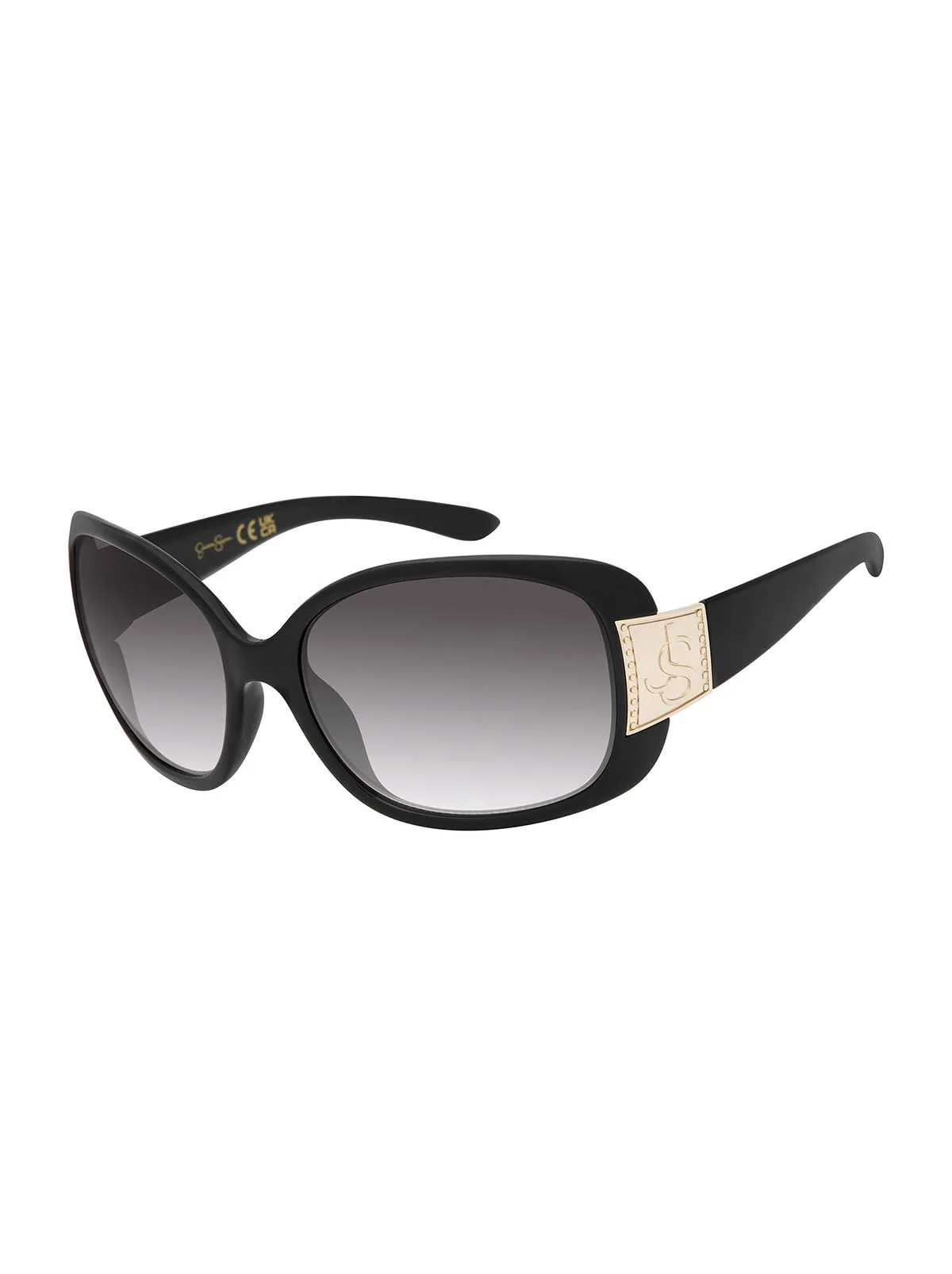 Luxe Oval Shield Sunglasses in Black