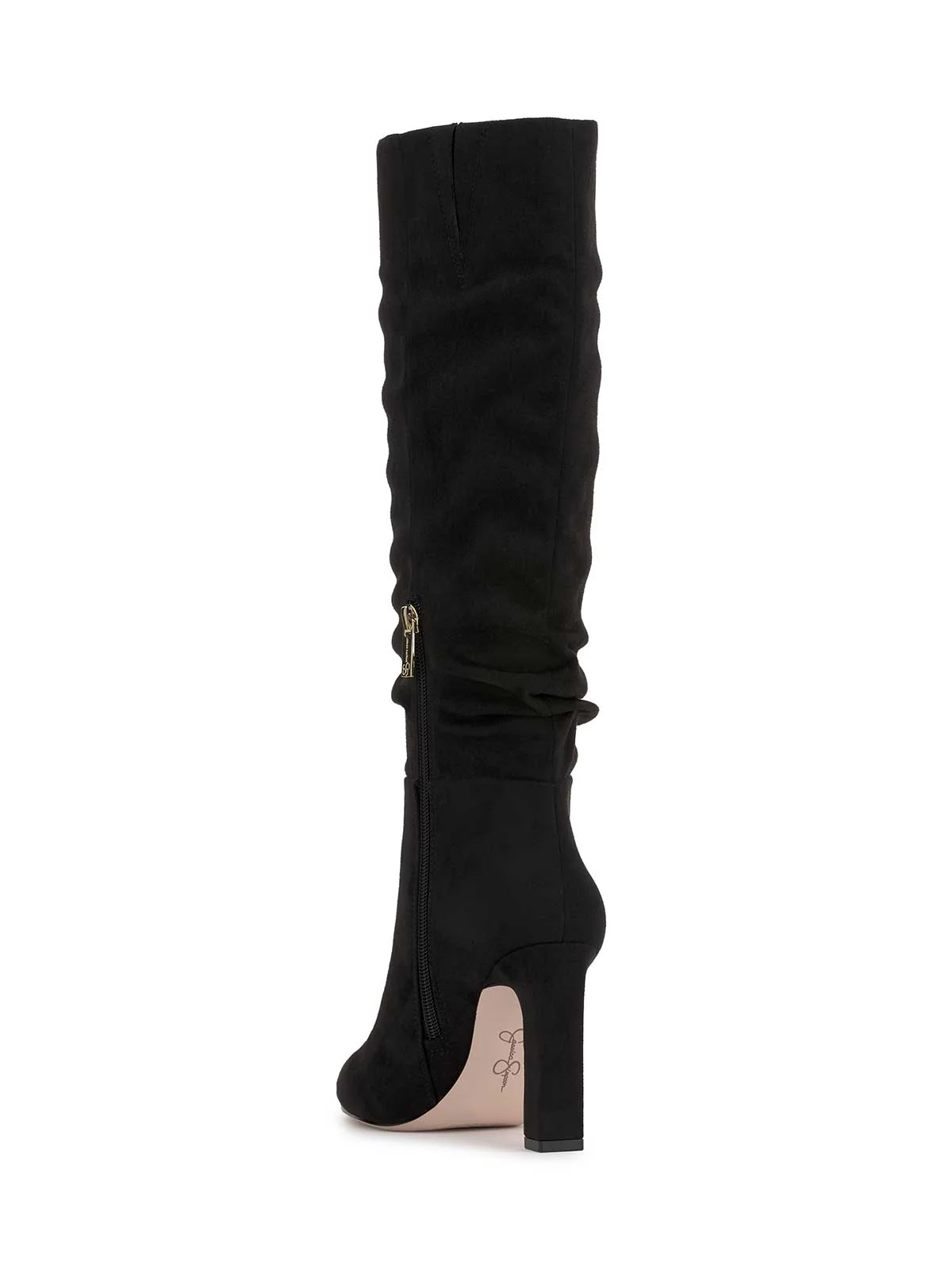 Minerva Knee High Boot in Black Suede - Image 3