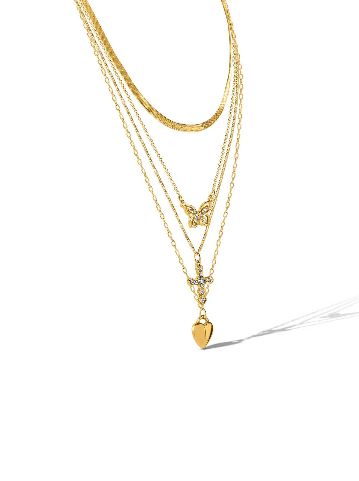Multi-Layer Charm Necklace Set - Image 2