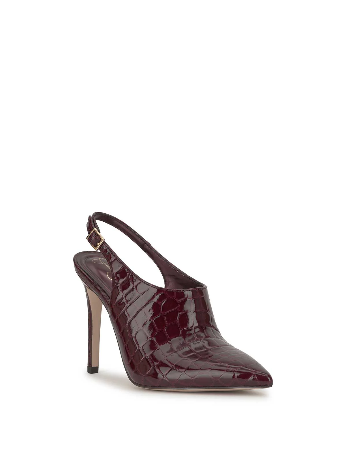 Pavie Pointed Toe Mule in Cherry Mahogany - Image 4
