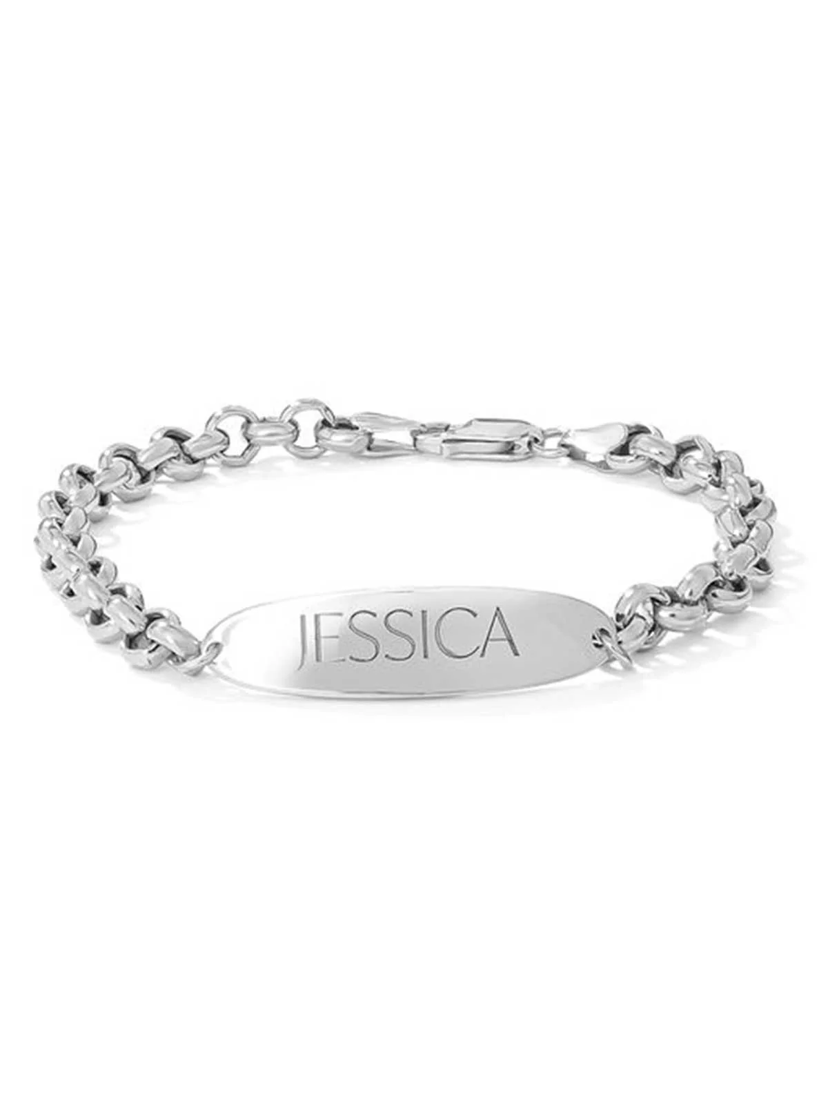 Personalized ID Bracelet in Sterling Silver - Image 2
