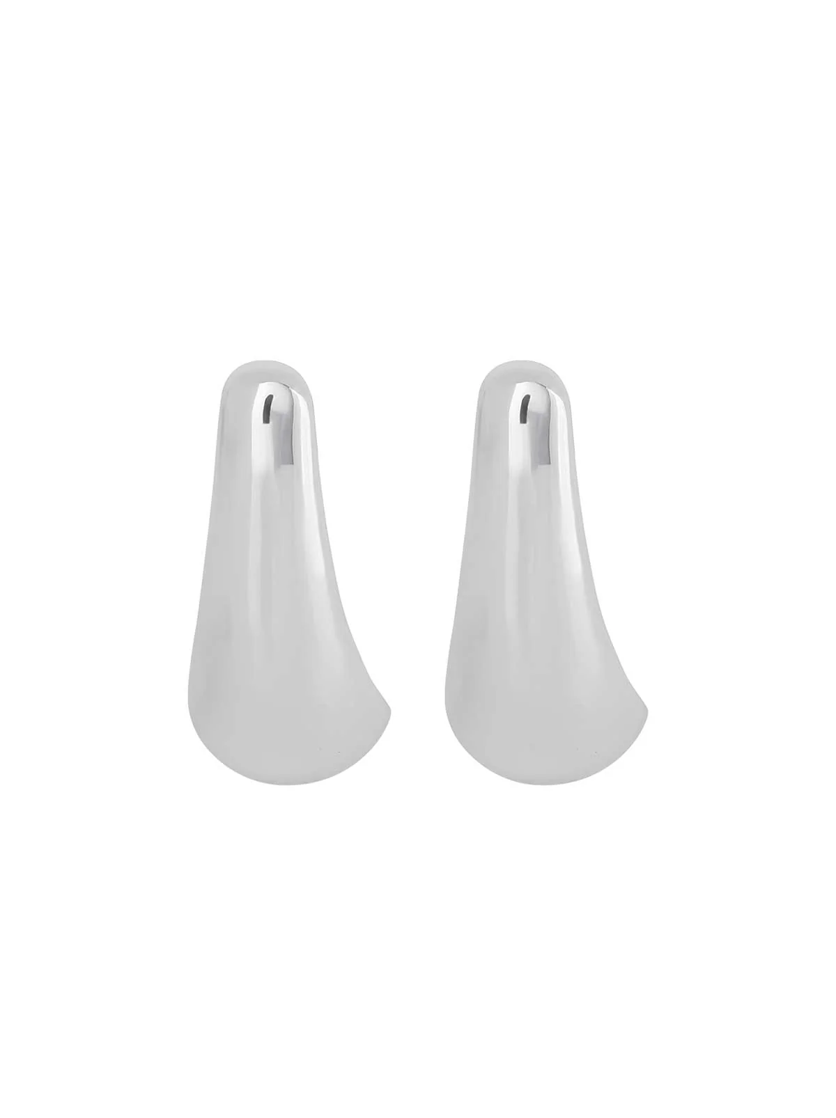 Sculpted Teardrop Hoop Earrings - Image 2