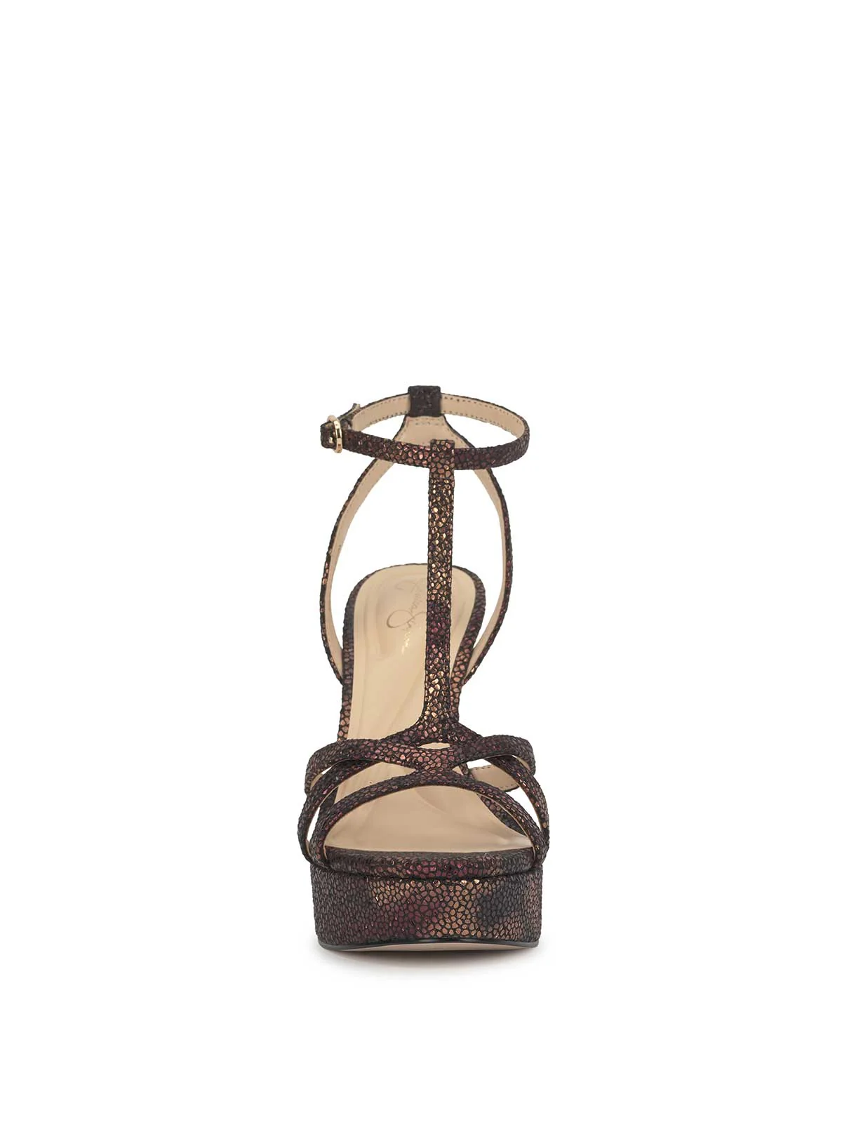 Sippete Platform Sandal in Bronze Snake - Image 2