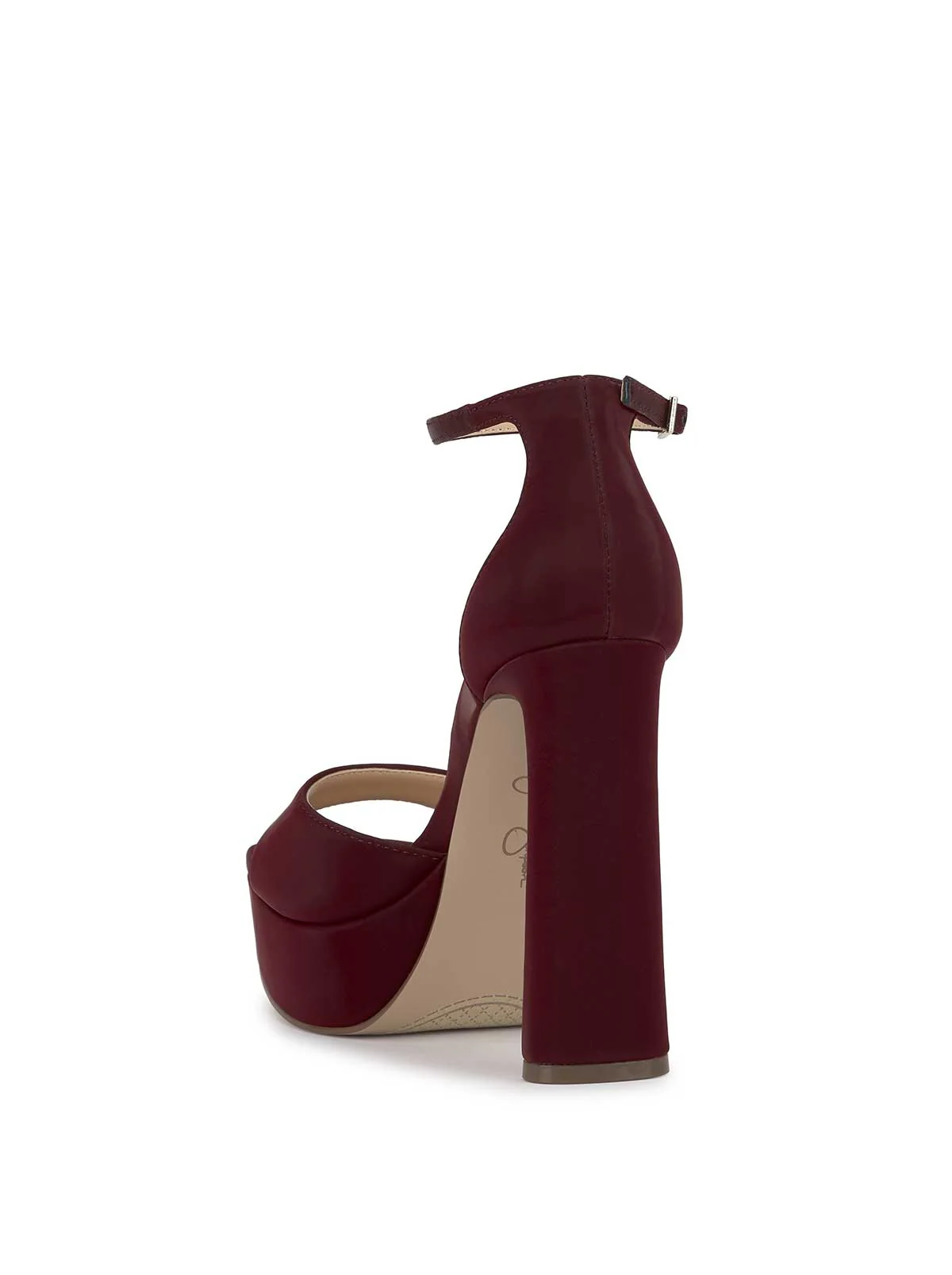 Telxia Ankle Strap Platform Sandal in Dark Cherry - Image 3