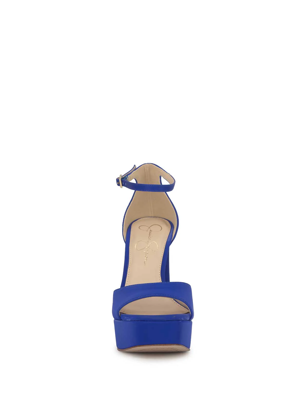 Telxia Ankle Strap Platform Sandal in Blue Royale - Image 2
