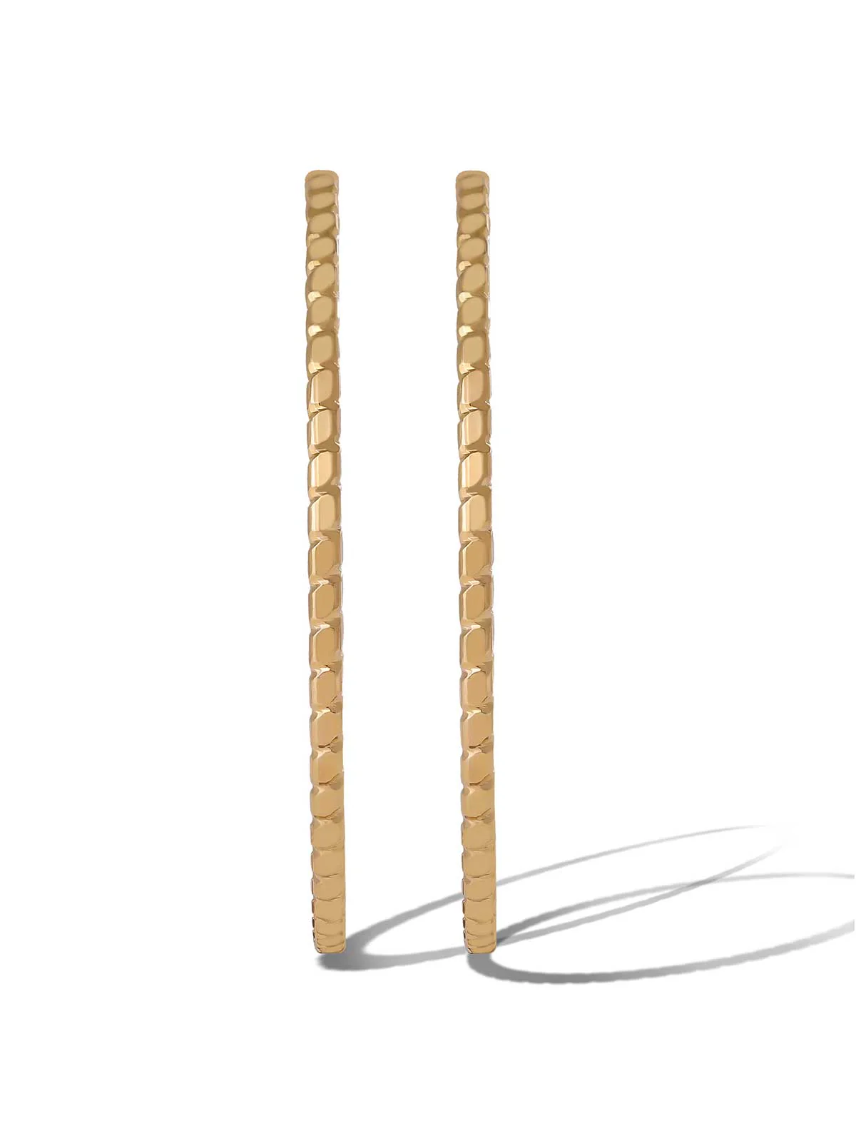 Textured Hoop Earrings - Image 2