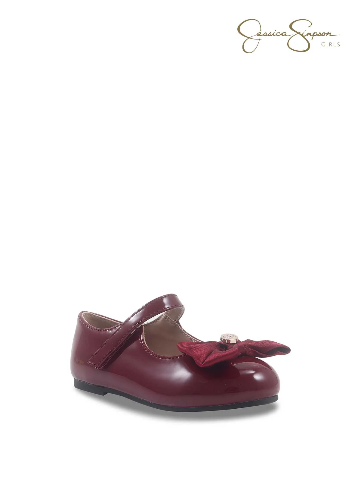 Toddler Amy Big Bow Mary Jane in Maroon - Image 4