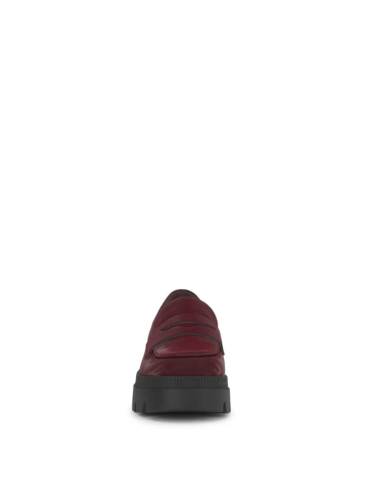 Ullinia Lug Platform Loafer in Dark Cherry - Image 2