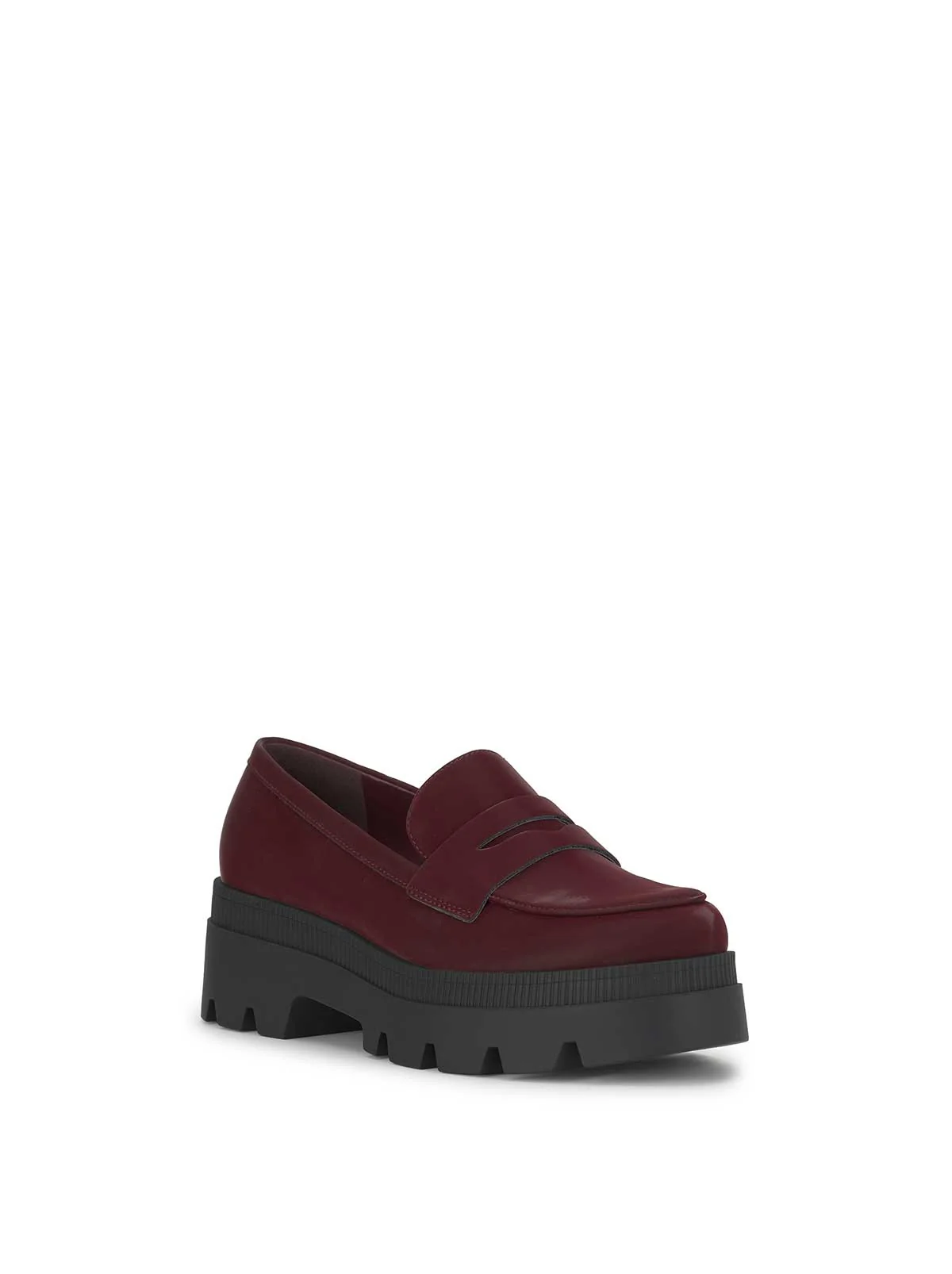 Ullinia Lug Platform Loafer in Dark Cherry - Image 4