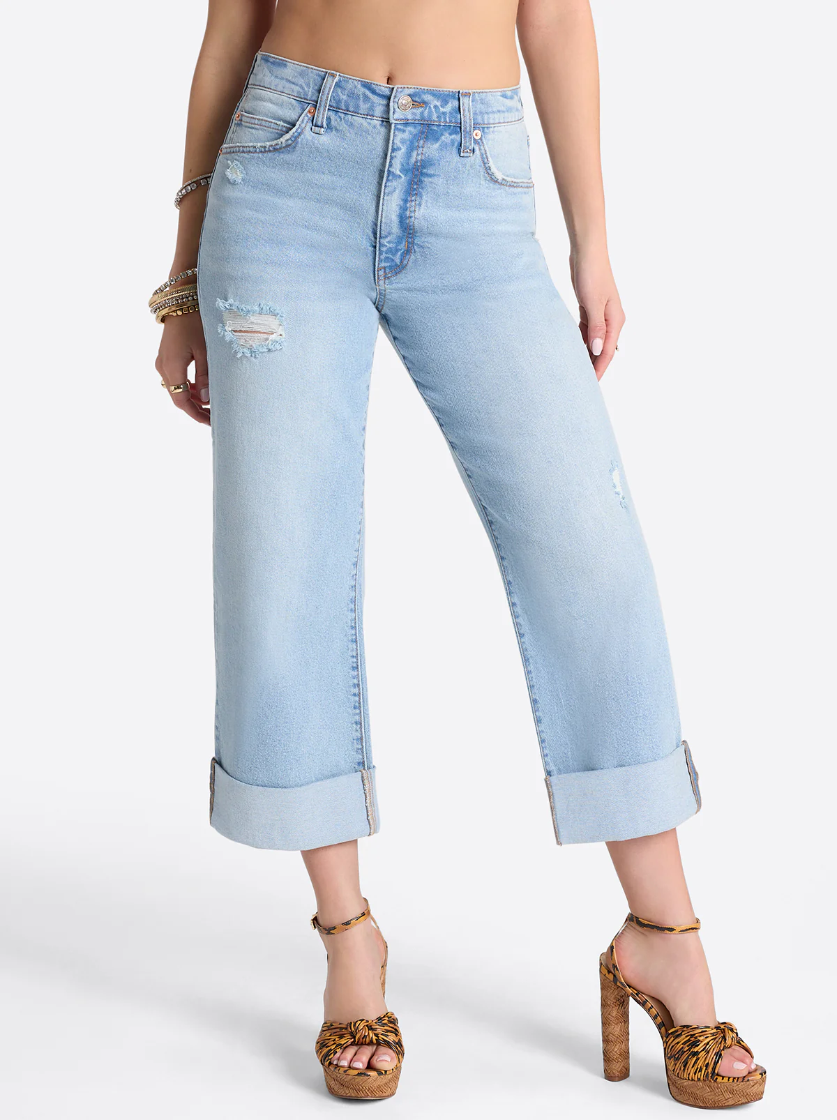 Valentine Wide Leg Boyfriend Jeans in Dearest - Image 2