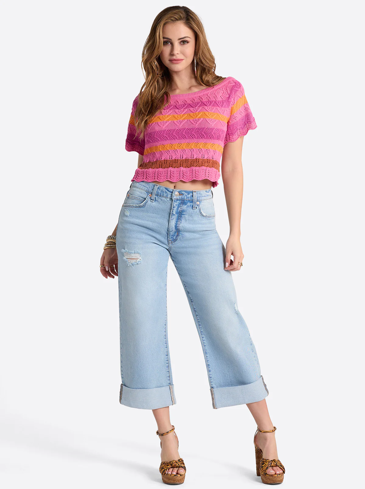 Valentine Wide Leg Boyfriend Jeans in Dearest - Image 5