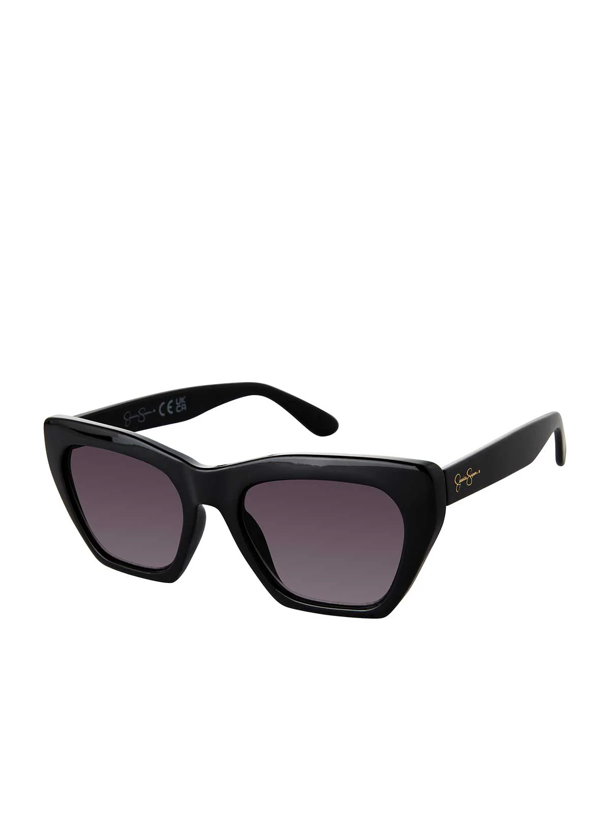 Vintage Cat Eye Sunglasses in Black - Image 2