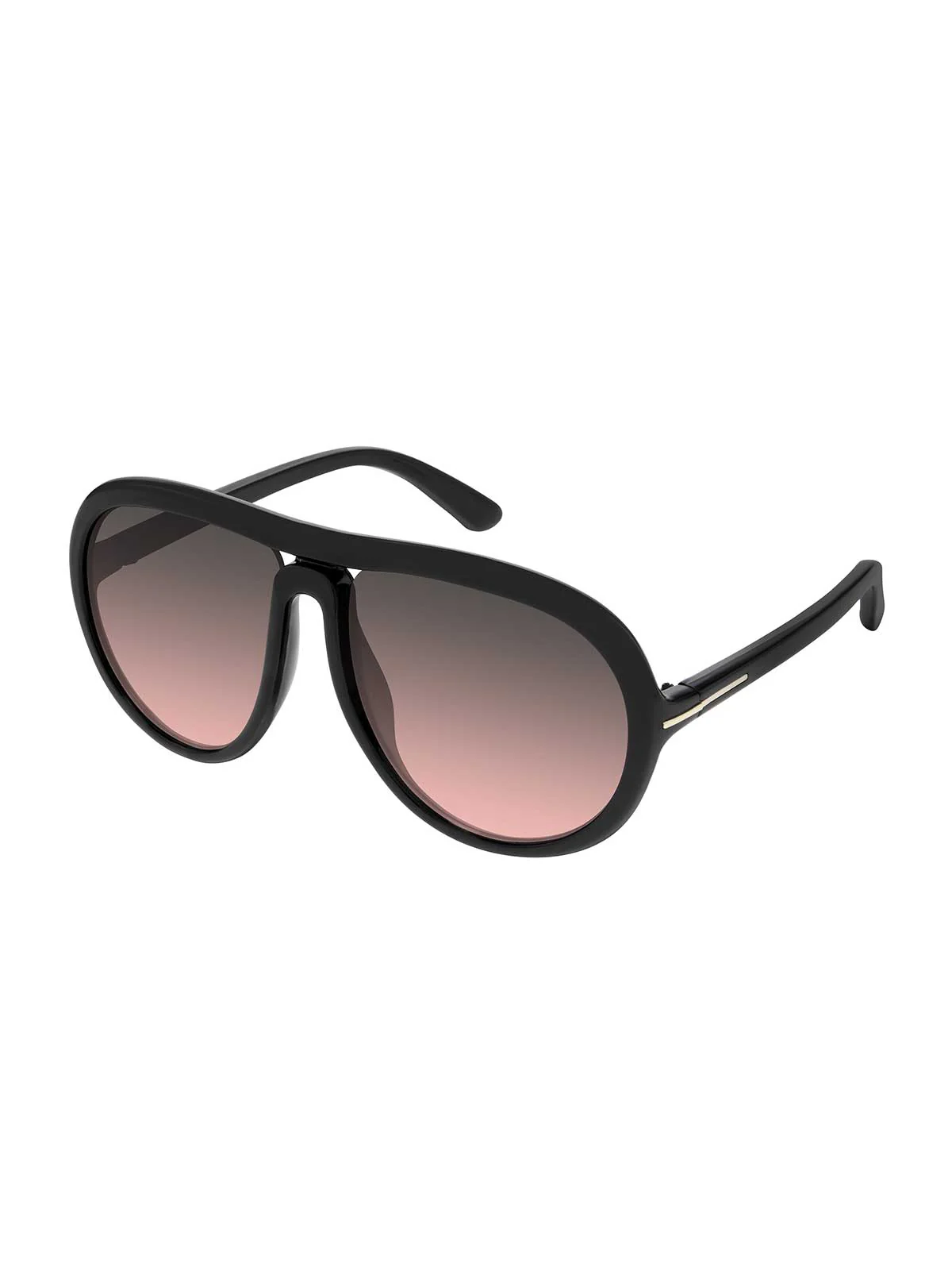 Vented Lens Oversized Aviator Sunglasses in Black