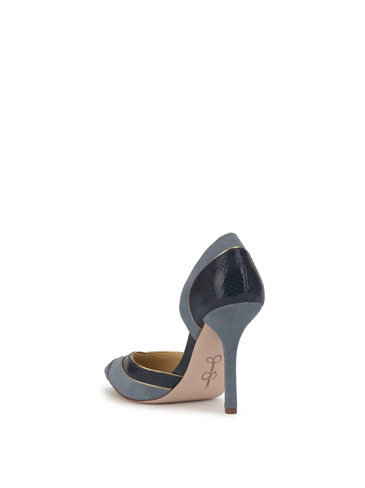 Vuley High Heel in Ash Blue & Dark Knight - Image 3